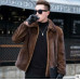 Mens Mink Fur Coat Warm Chic Stylish Jacket Overcoat Label