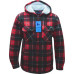 Hooded Fleece Padded Lumberjack Shirt Jacket Fur Lined Sherpa Winter Warm M-5XL