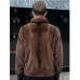 Mens Mink Fur Coat Warm Chic Stylish Jacket Overcoat Label