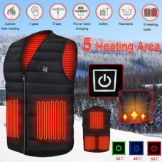 Heated Vest Winter Body Warm Electric USB Jacket Men Women Thermal Heating Coat