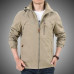 Men's Water Resistant Zip Up Hooded Windbreaker Hiking Tactical Jacket Coats