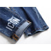 Men's Washed Denim Trousers Ripped Slim Fit Hip Hop Blue Straight-Leg Jeans