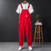 Size Men's Baggy Dungarees Pants Work Overalls Bib Brace Pockets Jumpsuit