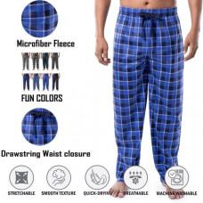 5-Pack Men's Ultra-Soft Micro Fleece Plaid Cozy Lounge Sleepwear  Pajama Pants