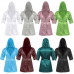 Mens Long Bathrobe Set Sleepwear Open Front Hooded Luxurious Nightwear Outfits