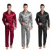 Men's Satin Silk Pajama Set Pajamas Silk Sleepwear Sexy Modern Style Soft Cozy