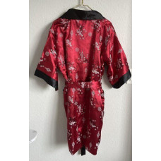 Men's Vintage Japanese Reversible Silk Kimono Robe w/Embroidered Dragon One Size