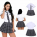 Sexy Lingerie School Girl Student Cosplay Fancy Dress Uniform Costume Outfit