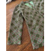 Vintage Petite Woman's 70's Leisure Suit Green Diagonal Plaid A Line Skirt Exc!