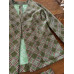 Vintage Petite Woman's 70's Leisure Suit Green Diagonal Plaid A Line Skirt Exc!