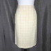 Vintage Ivory Cream Tweed Suit Set With Jacket Blazer & Pencil Skirt Size 6