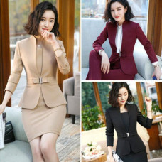 Women's Formal Business Suit, Professional Office Uniform Slim Fitting